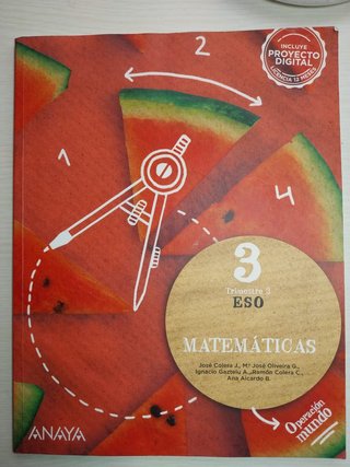 Libros Matemáticas 3 Eso Anaya