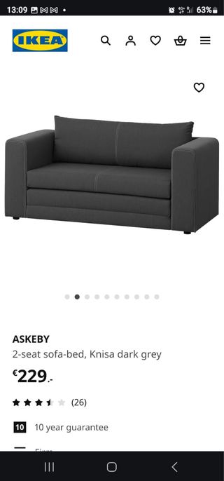 SOFÁ Convertible 2 PERSONAS IKEA