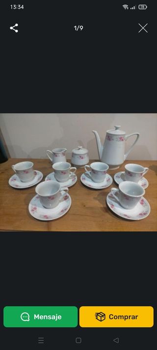 Juego Té loza china.
