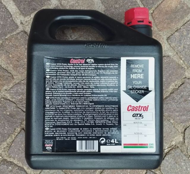 Olio motore Castrol GTX3 15w50 (fustino da 4 lt)