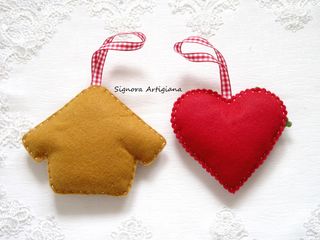 Addobbi Natalizi Fatto a mano Felro Topini Set 2pz