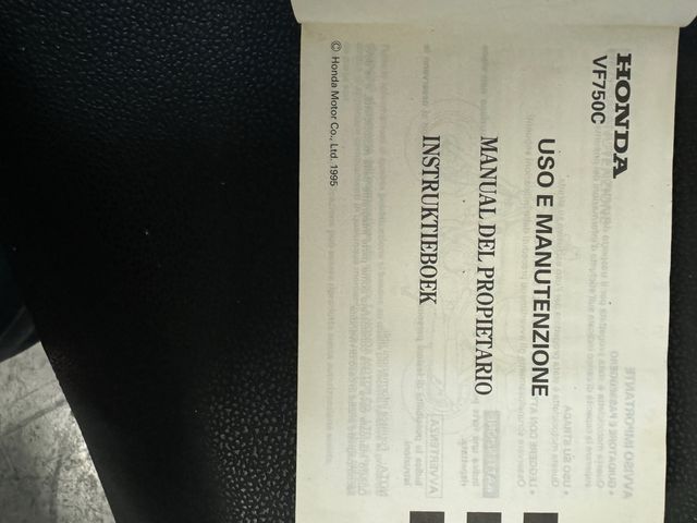 Honda VF 750 C manual do proprietario 1995