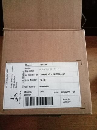 Reductor Servo Siemens 0,75 Kw