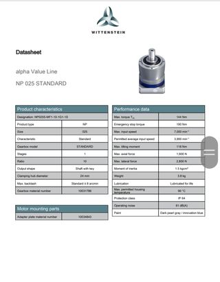 Reductor Servo Siemens 0,75 Kw