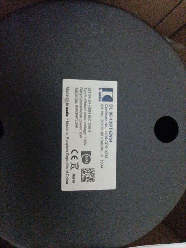 Altoparlanti certificati EN 54 24 EN