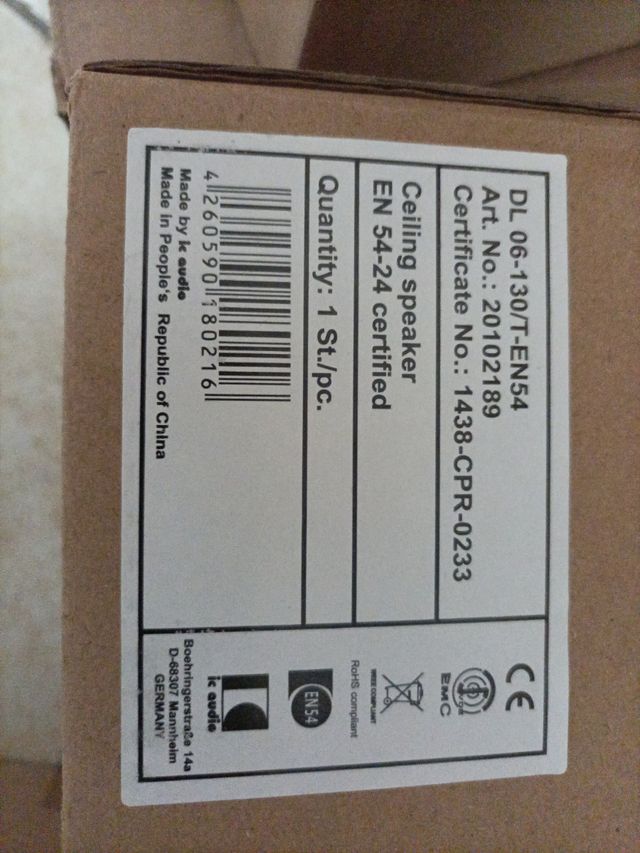 Altoparlanti certificati EN 54 24 EN