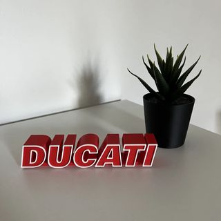 Letrero decorativo Ducati en 3D