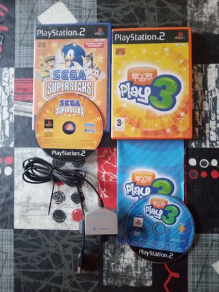 Cámara Eye Toy + Sega Superstars + Play3