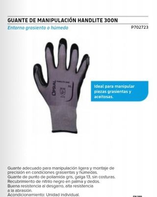 ⚡️ Guantes Trabajo Nitrilo Opsial talla 8 y 10