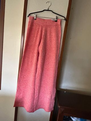 Pantalon pata ancha de cinturilla elastica