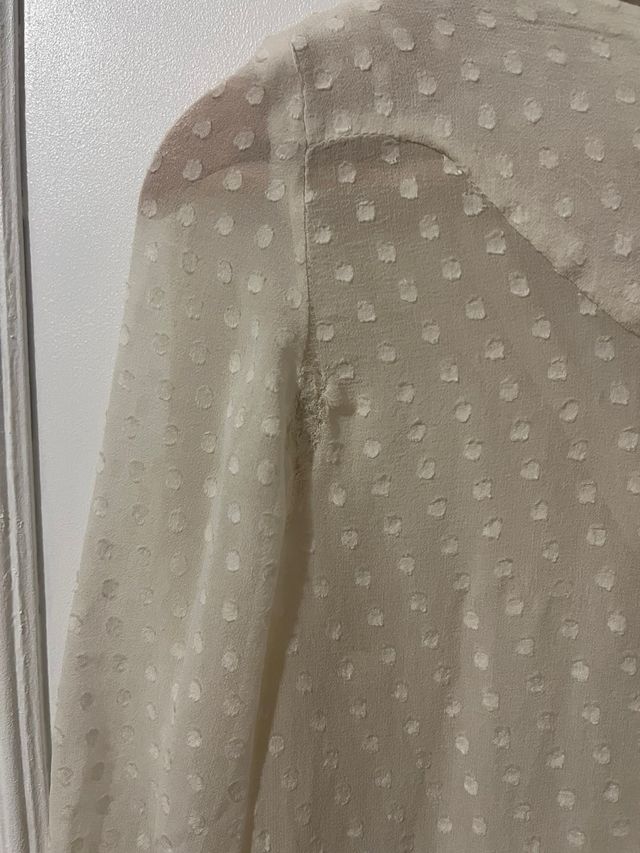 Camisa de mangas de 3/4 con transparencias