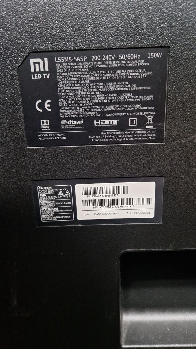 fuente alimentación tv xiaomi L55M5-5ASP