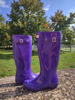 Hunters moradas botas de agua 