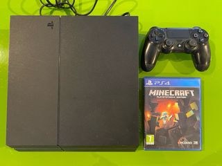 PS4 + mando y juego minecraft