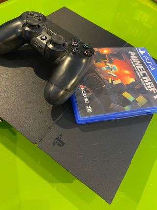 PS4 + mando y juego minecraft