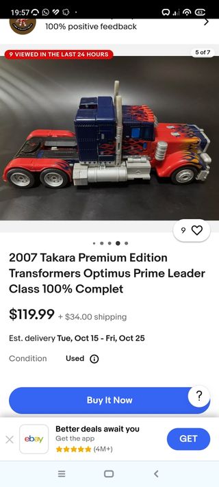 Figura Optimus prime 2007 transformers