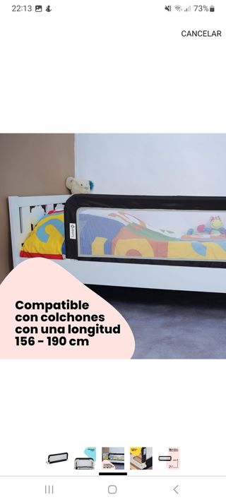 Barandilla de seguridad para cama