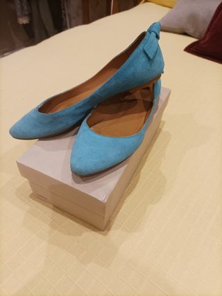 Bailarinas de ante turquesa Aïta