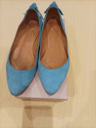 Bailarinas de ante turquesa Aïta