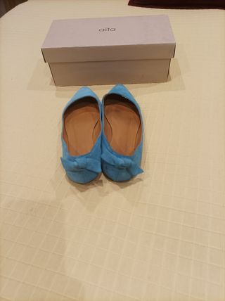 Bailarinas de ante turquesa Aïta