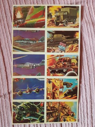 3 Láminas 5 sobres de Cromos Fuerzas Armadas cupón