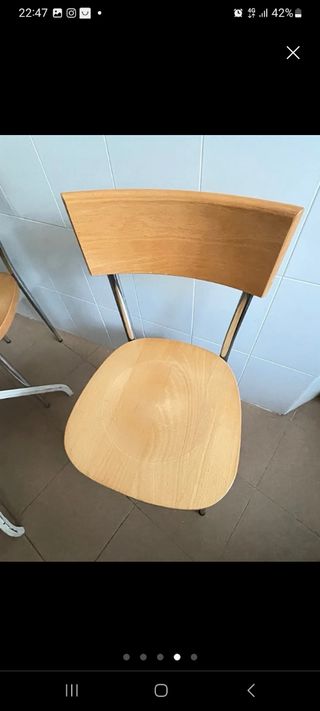 Mesa comedor+ 3 sillas+ brasero