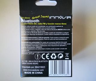 Altavoz bluetooth USB INNOVA negro maños libres