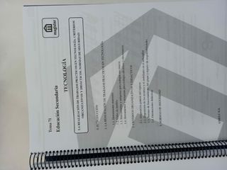 Temario tecnología oposicion secundaria