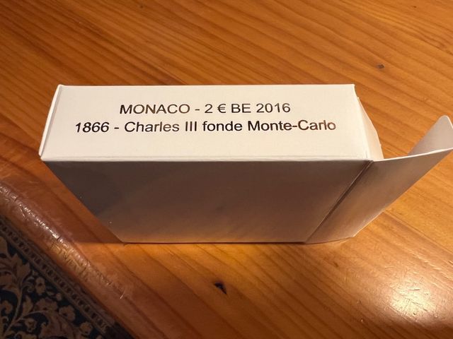 Moneda conmemorativa de Mónaco, año 2016
