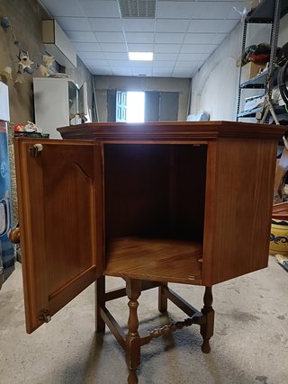Mueble modular de rinconera de madera más repisas