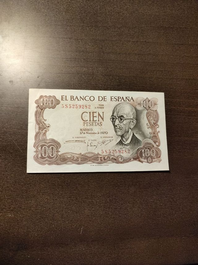 Billete 100 pesetas Plancha