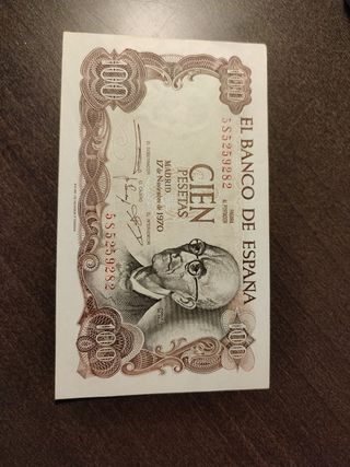 Billete 100 pesetas Plancha