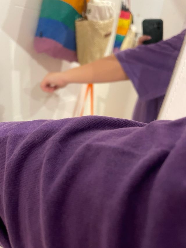 Camiseta morada Bershka oversized (XL)