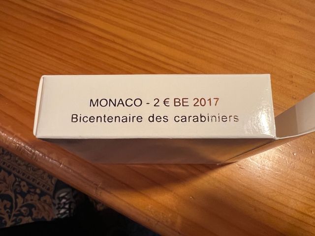 Moneda conmemorativa de Mónaco, año 2017