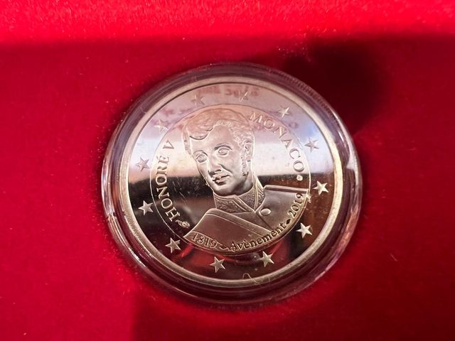 Moneda conmemorativa de Mónaco, año 2019