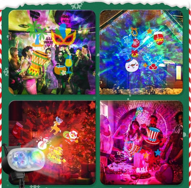 Proyector Halloween/Navidad exterior