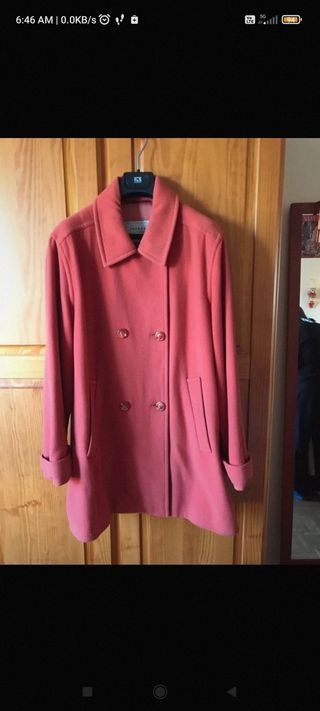 Abrigo Chaquetón de Lana virgen naranja 