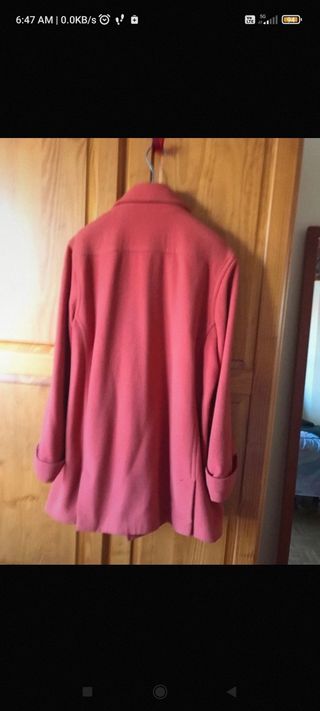 Abrigo Chaquetón de Lana virgen naranja 
