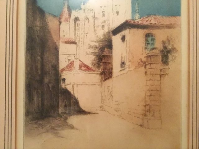 Grabado. Coloreado. Firma. J. London