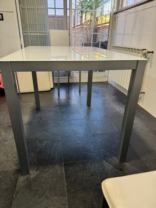 Mesa cristal blanco