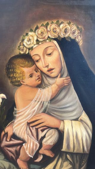 Santa Rosa de Lima, óleo sobre tabla.