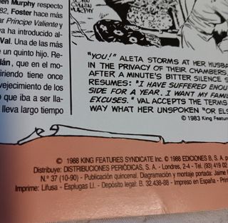 Cómic El Príncipe Valiente N 37