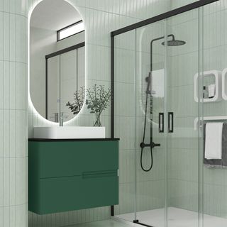 Conjunto mueble de baño lacado modelo Sia
