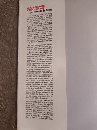Libro ILUSIONES PERDIDAS