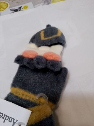 Guanti senza dita grigio bambini