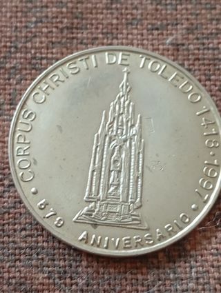 Moneda de plata Toledo Corpus christi