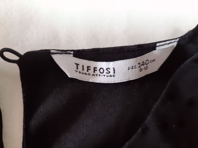 Vestido Negro Niña 9/10 años Tiffosi