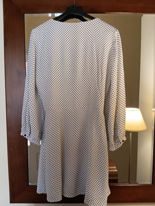 Vestido lunares con pantalón.XS
