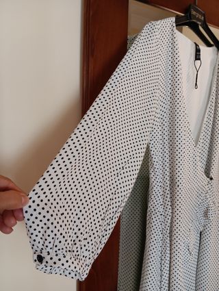 Vestido lunares con pantalón.XS