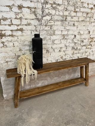 Mueble recibidor rustico madera maciza
